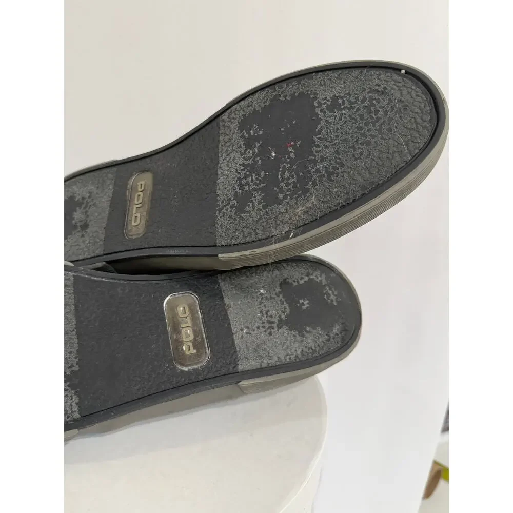 Polo Ralph Lauren Faxon Low Canvas Boat Sneakers Discontinued Gray Men's Size 9D